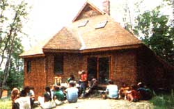 An outdoor lunch break from an indoor remodeling job.